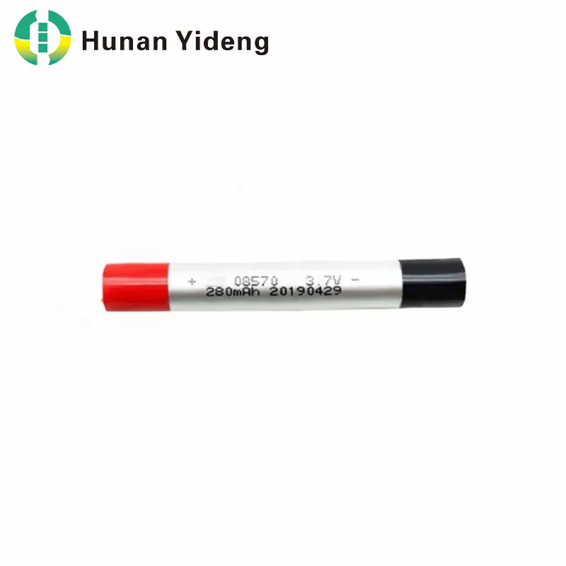 08570 3.7V 280mAh แบตเตอรี่ลิเธียมโพลิเมอร์ทรงกระบอกบาง