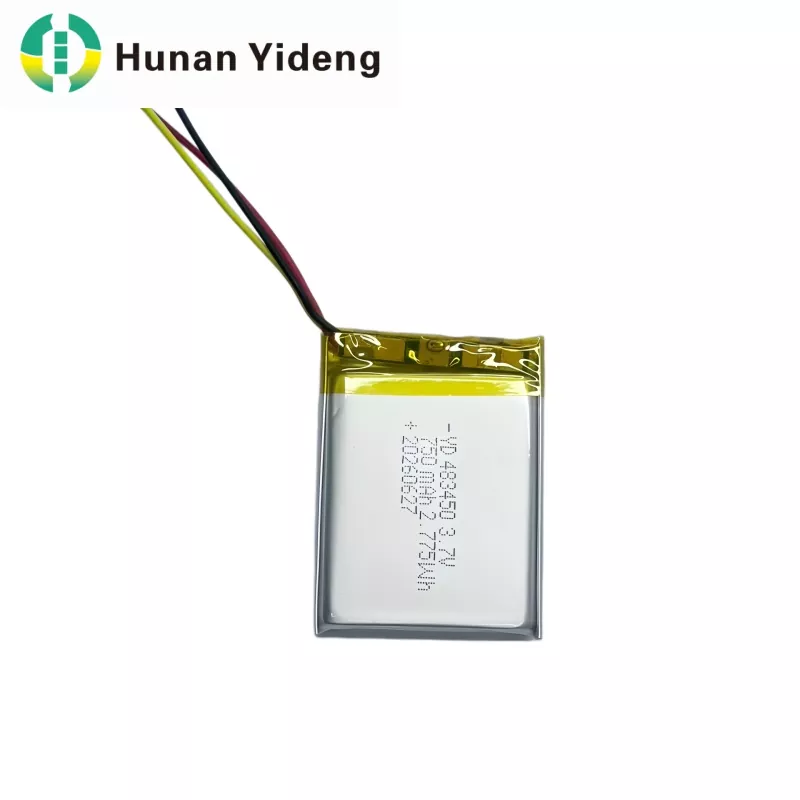 3.7V 750mAh 483447 แบตเตอรี่ลิเธียมโพลิเมอร์แบบชาร์จไฟขนาดเล็กความจุสูง